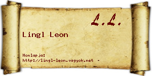 Lingl Leon névjegykártya